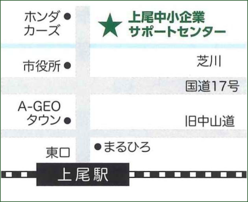 サポートセンターまでの地図