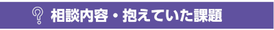 相談内容・抱えていた課題