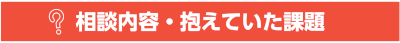 相談内容・抱えていた課題